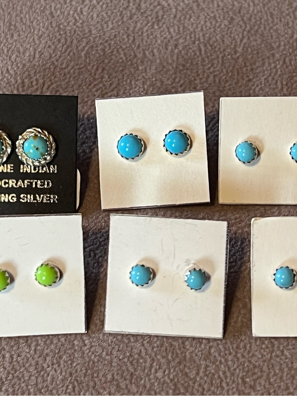 Sterling stud earring lot